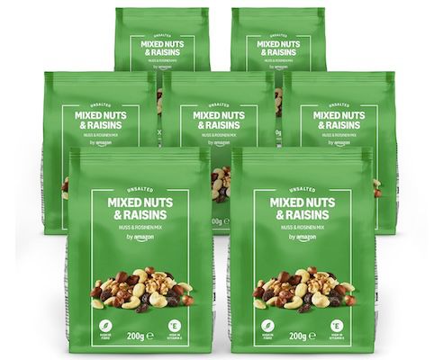 🌰 7x by Amazon Nuss & Rosinen Mix, 200g für 10,73€ (statt 15€)
