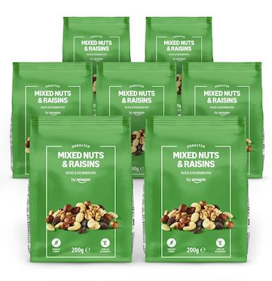 🌰 7x by Amazon Nuss & Rosinen Mix, 200g für 10,73€ (statt 15€)