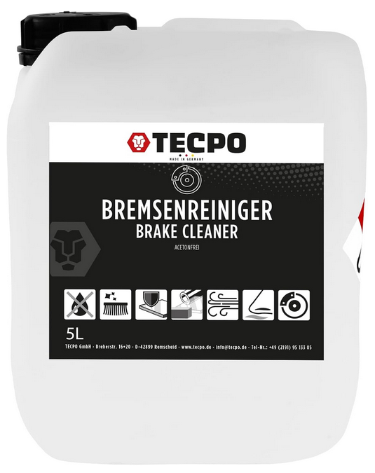 TECPO Bremsenreiniger 5 Liter + Handsprüher mit 0,5l für 24,99€ (statt 32€)