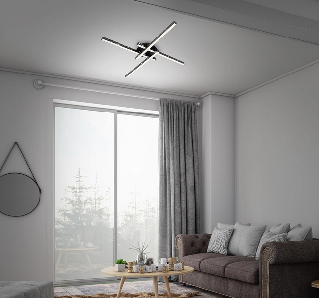 ☀️ Briloner Rey Deckenlampe 4 flammig mit Glitzereffekt [60x60 cm] für 29,99€ (statt 44€)