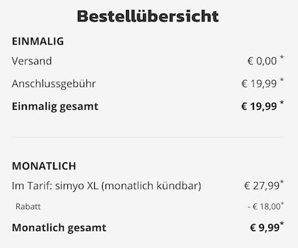🤯 simyo: o2 Allnet Flat mit 75GB 5G für nur 9,99€ mtl. + monatlich kündbar