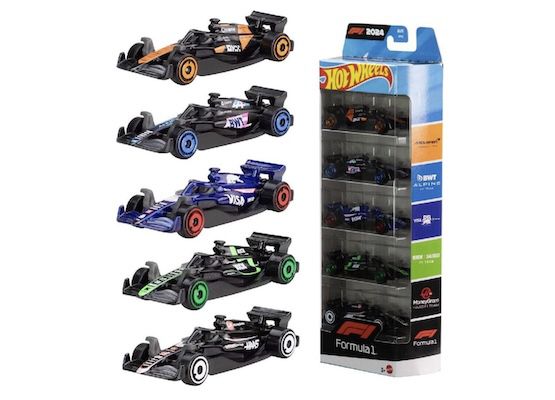 🏎️ 5er Pack Hot Wheels Formel 1 Spielzeugautos ab 7,19€ (statt 14€)