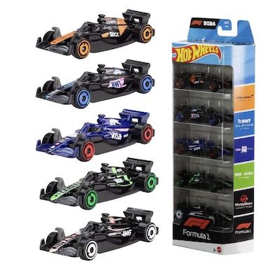 🏎️ 5er Pack Hot Wheels Formel 1 Spielzeugautos ab 7,19€ (statt 14€)