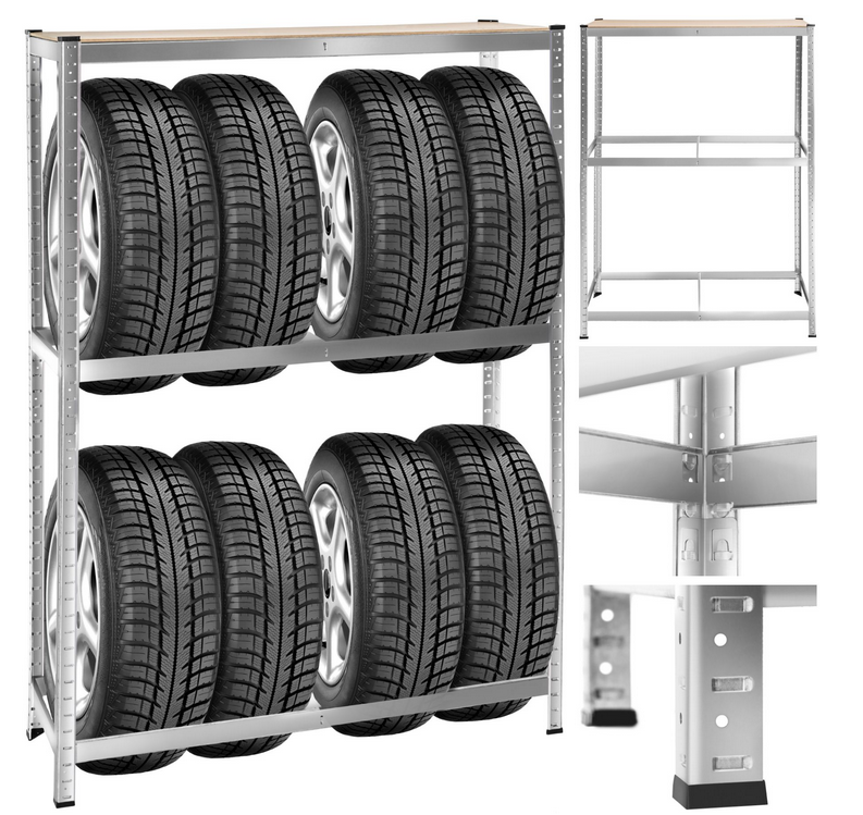 🛞 Tectake Reifen- u. Werkstattregal 8 Reifen für 36,99€ (statt 42€)