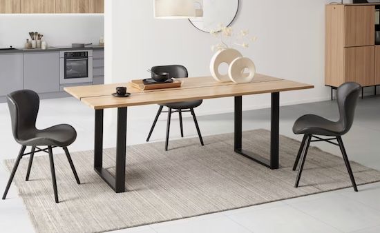 🍽️ MID.YOU Esstisch Eiche vollmassiv (200/76/100 cm) ab 244€ (statt 400€)