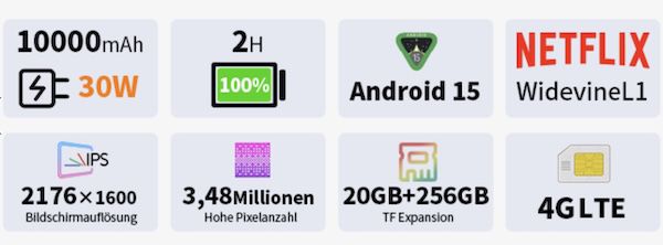 📱 Teclast Artpad Pro   12,7 Zoll Android Tablet mit LTE & 256GB für 176,99€ (statt 219€)