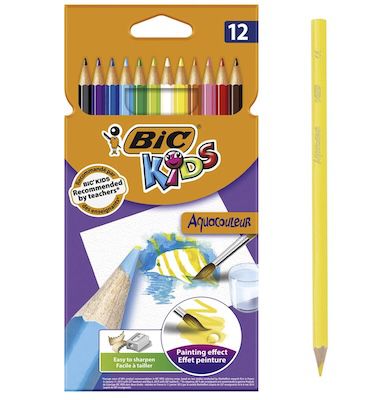 ✏️ 12er Pack BIC Kids Aquacouleur Stifte mit Aquarellfarbeffekt für 1,53€ (statt 4€) – Prime