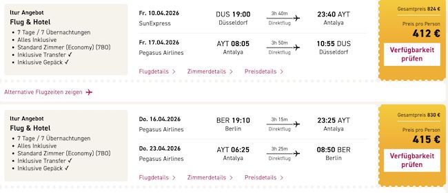 🇹🇷🏖️ 7 Tage Türkei (Side) im 5* Hotel mit All Incl. + Flug, Transfer, Gepäck ab 412€ p.P.