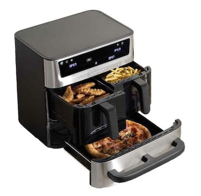 🍟🍕 Cuisinart Tri Zone Heißluftfritteuse (2x 4,3 L Körbe + 5 L Schublade) für 149,99€ (statt 175€)