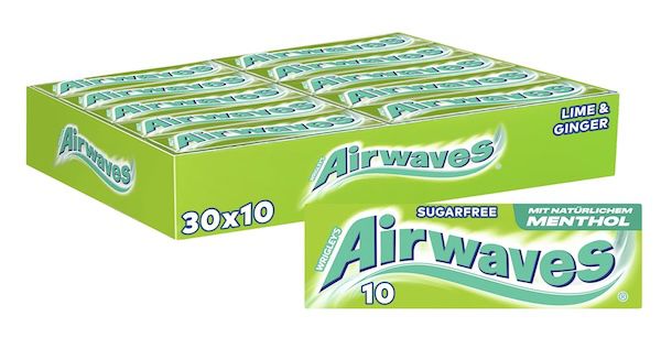 🍋‍🟩 300er Pack Airwaves Lime & Ginger Gum Kaugummi zuckerfrei ab 14,49€ (statt 19€)
