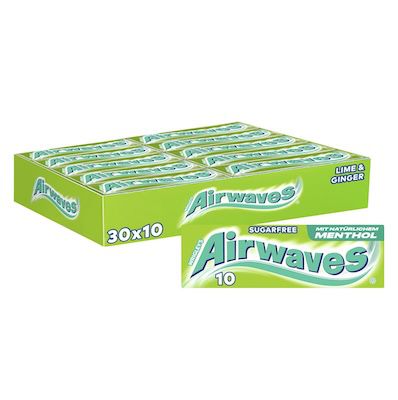 🍋‍🟩 300er Pack Airwaves Lime & Ginger Gum Kaugummi zuckerfrei ab 14,49€ (statt 19€)