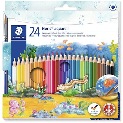 ✏️ 24er Pack Staedtler Noris Club aquarell wasservermalbare Buntstifte für 7,37€ (statt 10€)