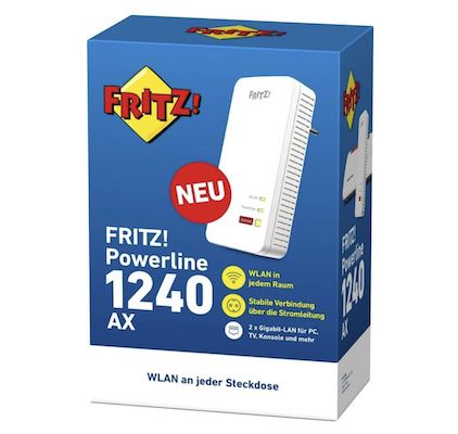 📶 AVM FRITZ!Powerline 1240 AX Single Powerline Adapter für 93,82€ (statt 103€)