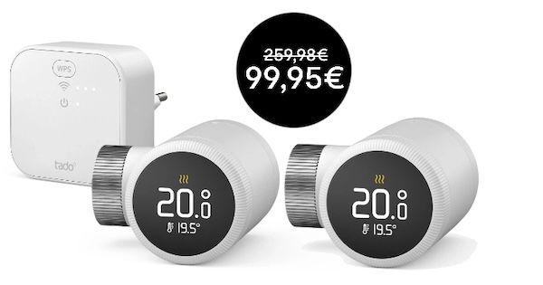 🌡️ 2er Set tado° X Smartes Heizkörper-Thermostat inkl. Bridge für 99,95€ (statt 170€) 🌡️ 2er Set tado° X Smartes Heizkörper Thermostat inkl. Bridge für 99,95€ (statt 170€)