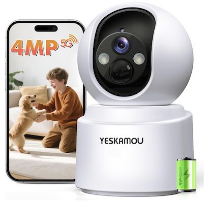 📷 YESKAMOU 360° Indoor-Kamera mit Akku für 25,99€ (statt 40€) 📷 YESKAMOU 360° Indoor-Kamera mit Akku für 25,99€ (statt 40€)