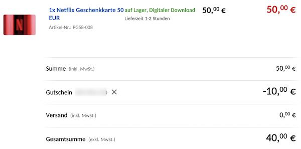 🍿 50€ Netflix Guthaben ab 40€ - Kreditkarte notwendig 🍿 50€ Netflix Guthaben ab 40€ Kreditkarte notwendig