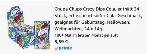 🎃 24x Chupa Chups Crazy Dips Cola Lollis für 5,59€ (statt 16€)