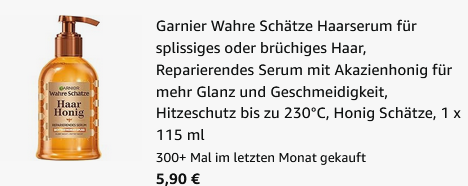 🪮 Garnier Wahre Schätze Honig Schätze Haarserum ab 5,90€ (statt 8€)