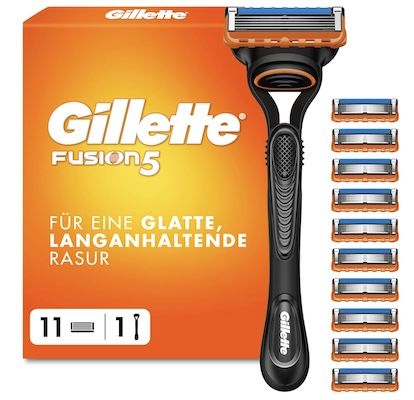 🪒 Gillette Fusion 5 Nassrasierer + 11 Rasierklingen für 26,30€ (statt 42€)
