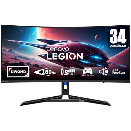 🖥️ Lenovo Legion R34w-30 – 34″ UWQHD Curved Gaming Monitor, 180Hz für 219,90€ (statt 263€)