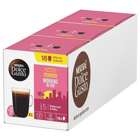 ☕ 3 x 18er Pack Nescafe Dolce Gusto American Café Miami ab 16,17€ (statt 21€)