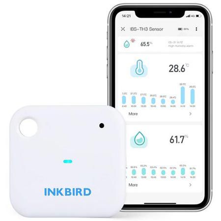 🌡️ INKBIRD IBS-TH3 Indoor WLAN Thermo- & Hygrometer mit APP für 20€ (statt 33€)