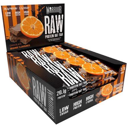 🍫 12er Pack Warrior Raw Flapjack Protein Riegel, Orange-Schoko ab 13€ (statt 18€)