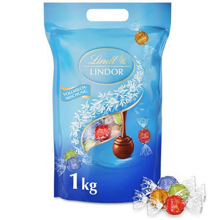 🍬 1kg Lindt Lindor Vollmilch Mischung Kugeln, ca. 80 Stk. ab 28,49€ (statt 36€)