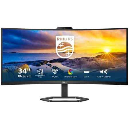 🖥️ Philips 34E1C5600HE 34″ WQHD Curved Monitor mit 100Hz für 250€ (statt 289€)