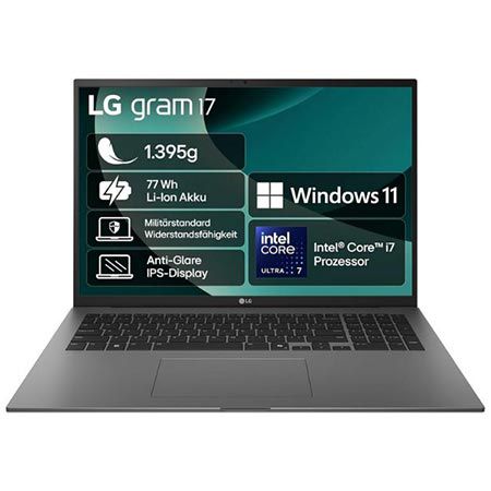 💻 LG 2025 gram 17″ Notebook mit Core Ultra 7, 32GB/2TB für 1.518,99€ (statt 1.719€)