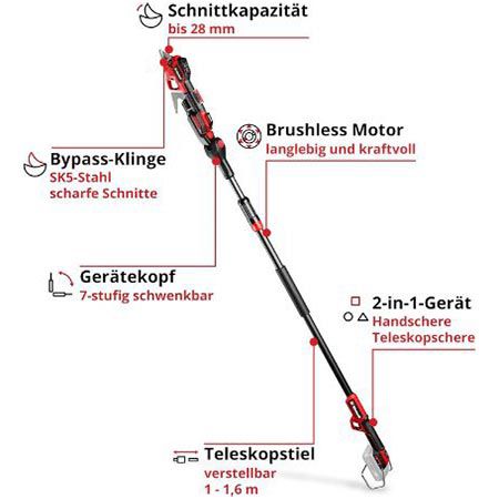🌳 Einhell Professional GP LS 18/28 Akku Astschere für 129,99€ (statt 155€)