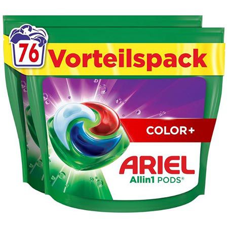 👕 76WL Ariel Waschmittel Pods All-in-1 Color+ ab 16,14€ (statt 25€)