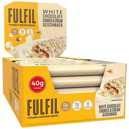 🍫 15er Pack FULFIL Vitamin- & Proteinriegel Cookies & Cream für 24,93€ (statt 30€) 🍫 15er Pack FULFIL Vitamin- & Proteinriegel Cookies & Cream für 24,93€ (statt 30€)