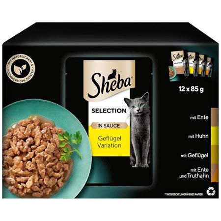 🐈 48er Pack Sheba Selection in Sauce mit Geflügel ab 15,96€ (statt 20€)
