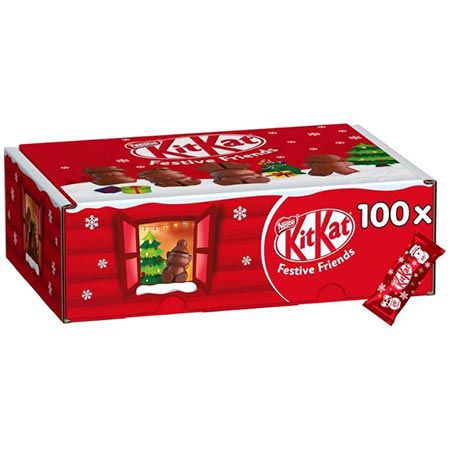 🍫 100er Pack Nestle Kitkat Festive Friends Christmas Variety, 820g für 24,43€ (statt 29€)