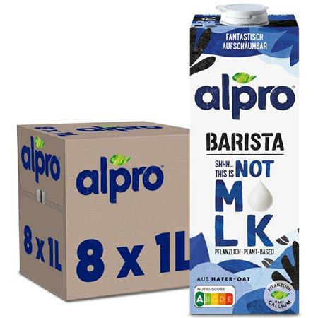 🥛 8er Pack Alpro This is Not Milk Barista Haferdrink, 1 Liter ab 14,32€ (statt 18€)