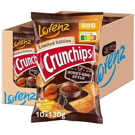 🍯 10er Pack Lorenz Crunchips Limited Edition Honey-BBQ-Style ab 12,25€ (statt 20€)