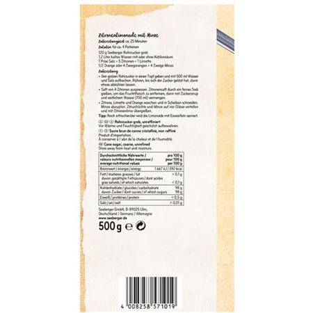 🍹 12 x 500g Seeberger Rohrzucker grob, unraffiniert ab 20,52€ (statt 27€)