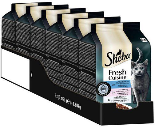 😻 6x6x50g Sheba Fresh Cuisine Taste of Tokyo mit Thunfisch und Lachs ab 10,75€ (statt 20€)