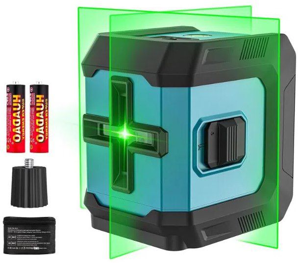 🟢 Selbstnivellierender Kreuzlinienlaser (Grün) mit IP54 für 23,99€ (statt 30€)