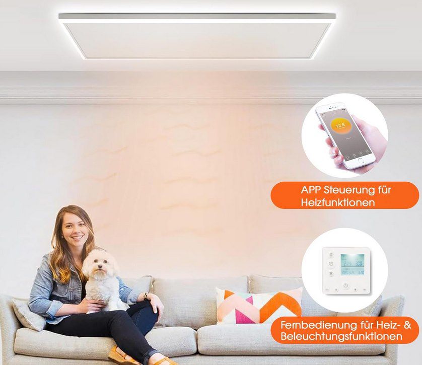 🌡️ Bis zu 24% Rabatt auf Infrarot Deckenheizung mit LED z.B. 410W für 231€ (statt 306€)