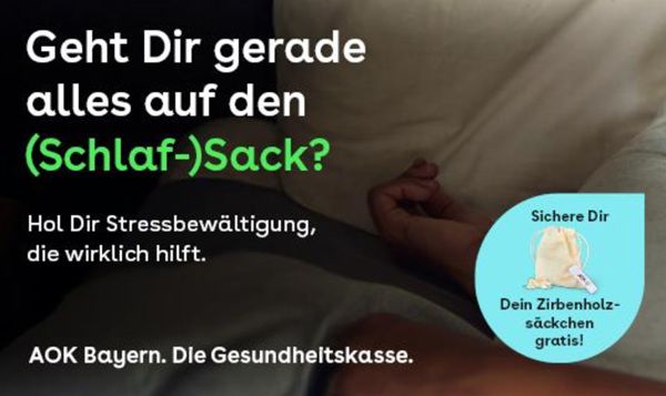 AOK Bayern: Zirbenholz Säckchen gratis