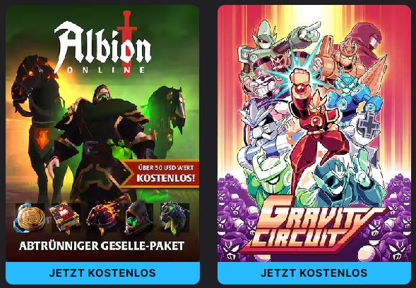 🎮 Gratis Spiele bei Epic Games   Albion Online   Abtrünniger Geselle Paket & Gravity Circuit