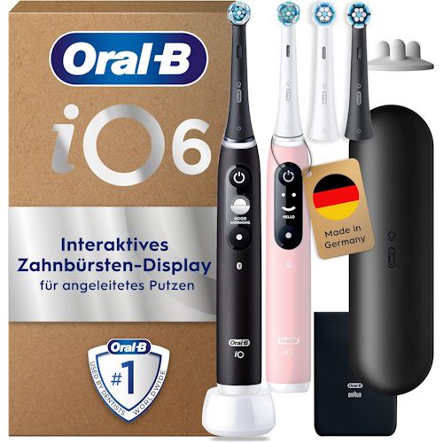 🪥 Oral-B iO Series 6 Plus Edition Elektrische Zahnbürsten-Doppelpack für 179,99€ (statt 220€)