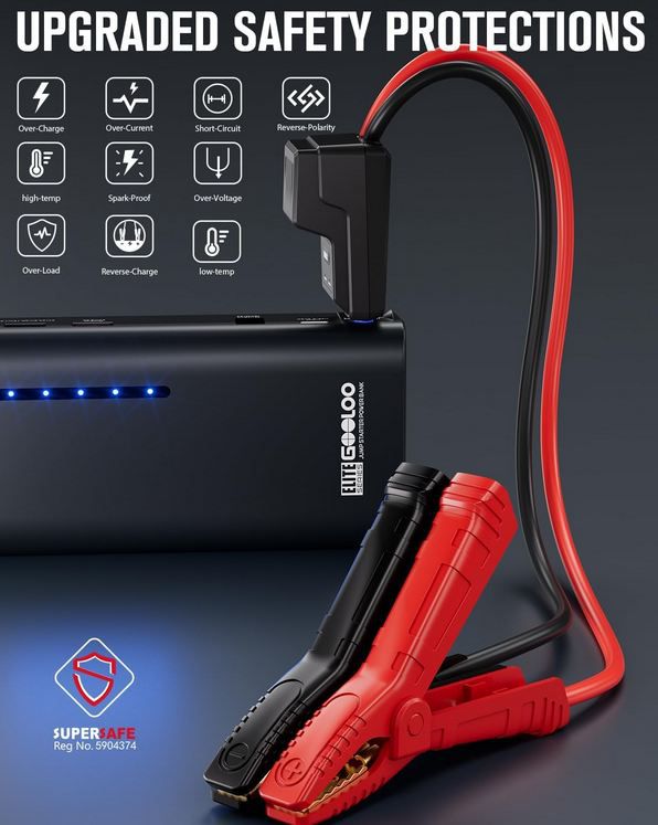 🚗 GOOLOO 3.000A Starthilfe Powerbank mit LED + USB für 39,89€ (statt 70€) 🚗 GOOLOO 3.000A Starthilfe Powerbank mit LED + USB für 39,89€ (statt 70€)