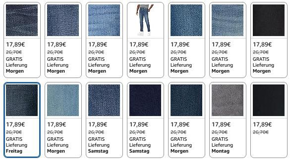 👖 Amazon Essentials Athletic Fit Stretchjeans in vielen Farben für je 17,89€ (statt 27€)