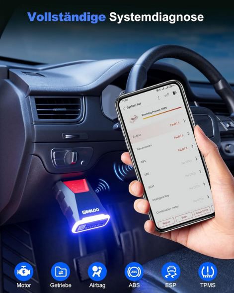 🚗 Gooloo Deepscan DS200 OBD2 Diagnosegerät mit Bluetooth für 49,99€ (statt 100€)