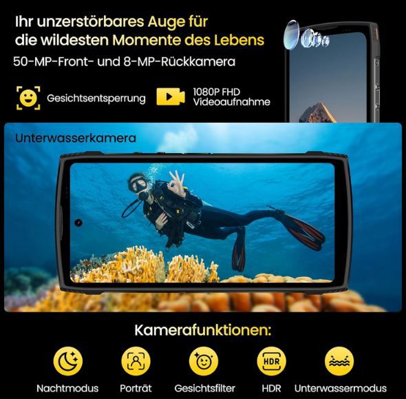 📱 Lagenio Panther 2 Pro Android Outdoor Handy, 8GB/256GB für 167,99€ (statt 280€)