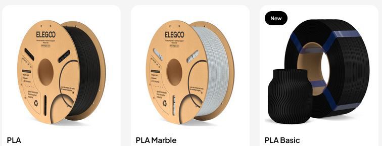 🖨️ Elegoo PLA Filament: Kaufe 4 + 1 Gratis oder Kaufe 7 + 3 Gratis   ca. 9€ pro Rolle!
