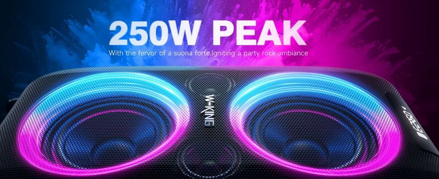 🔊 W KING T9 Pro Bluetooth Partybox mit 250W für 156,39€ (statt 177€)